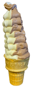 Soft serve ice cream cone